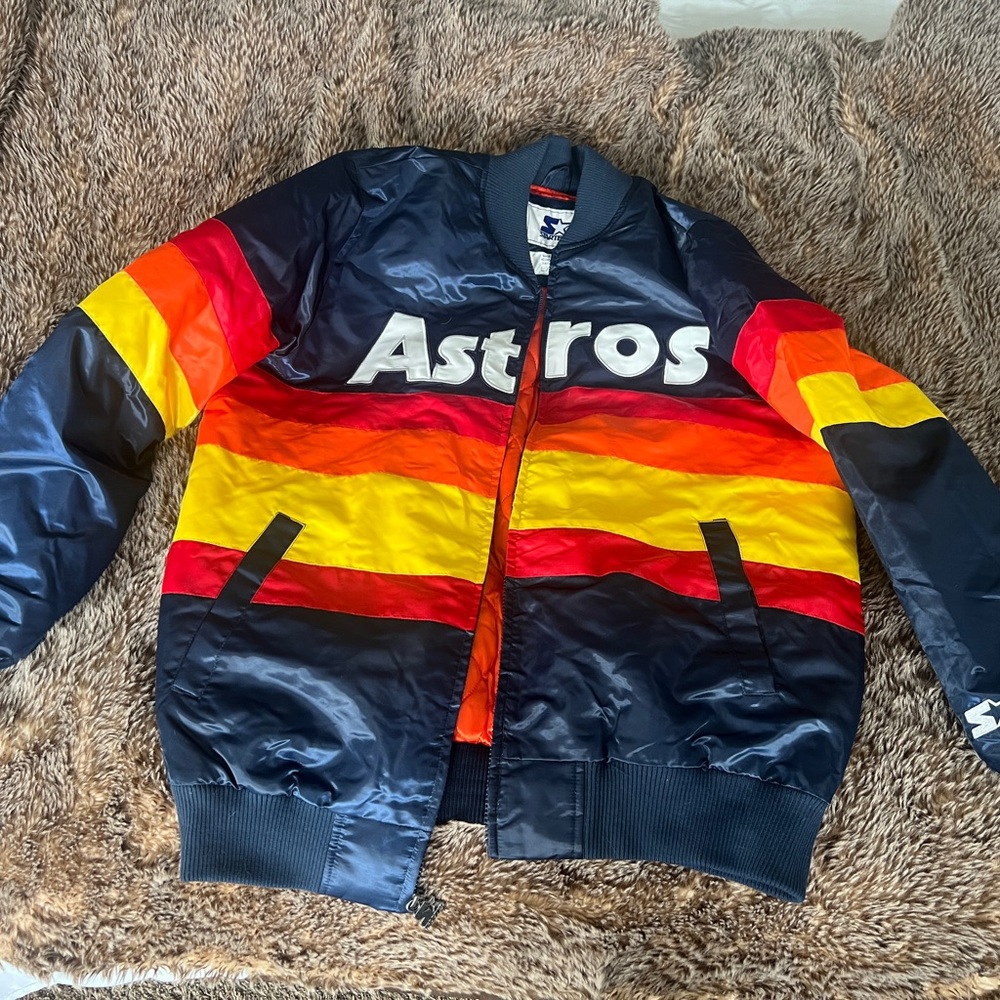 Astros Satin Bomber Jacket